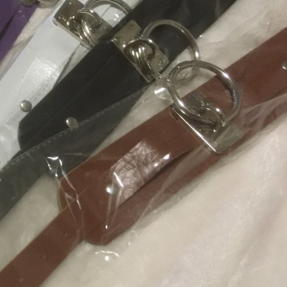 Vegan Leather Heavy Duty Collar - BROWN - Picture 2 of 5